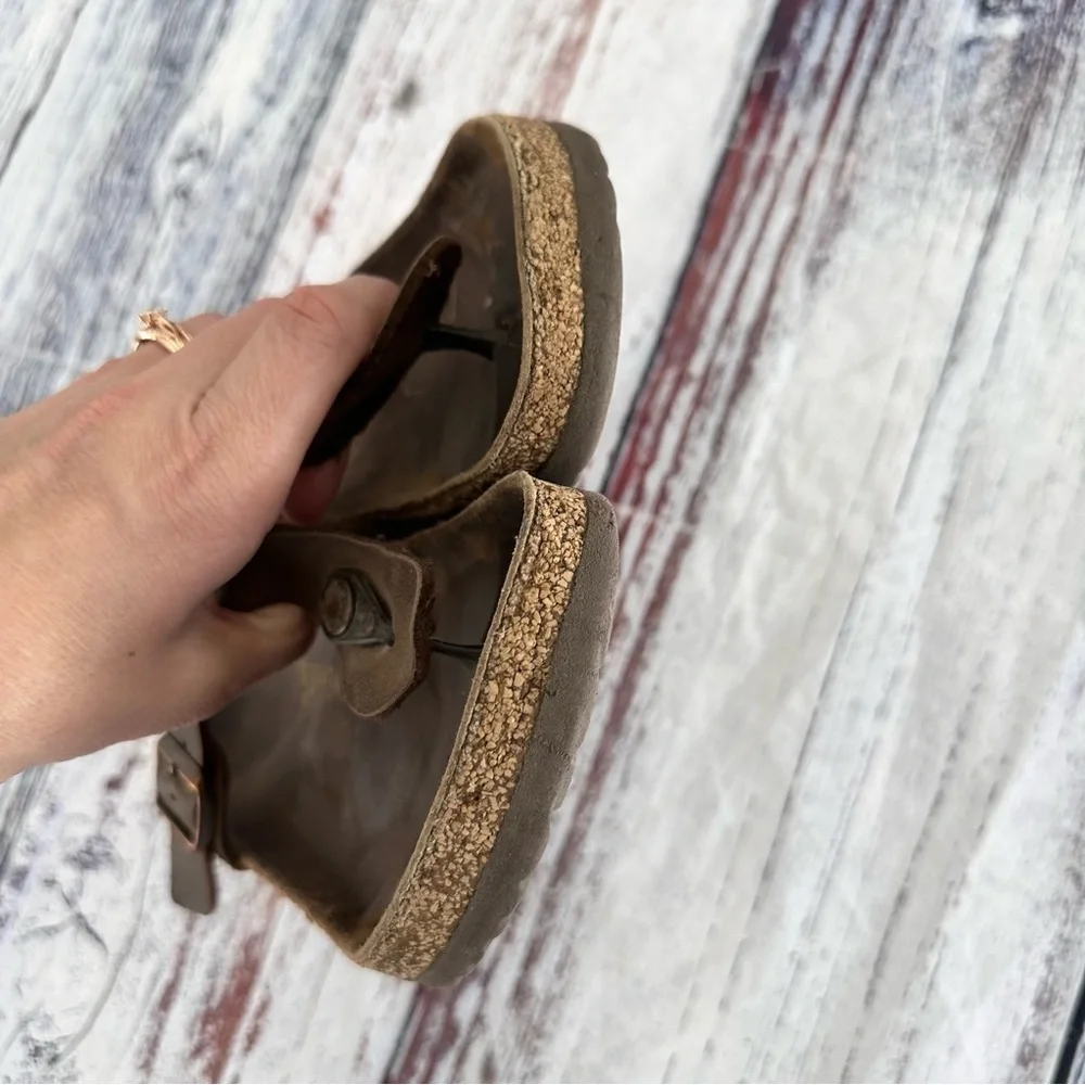 Birkenstock Women's Gizeh Brown Birko-Flor Sandals